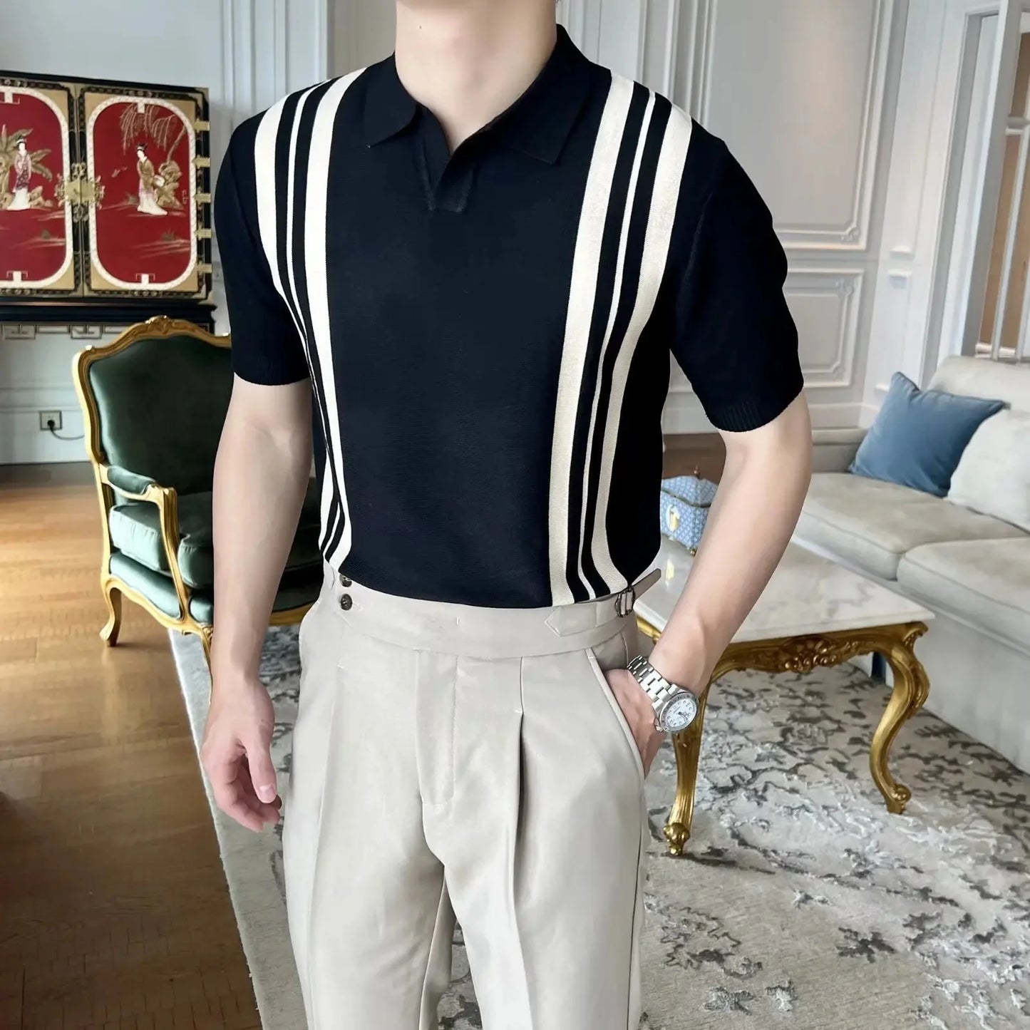 FLORENCE STRIPED POLO