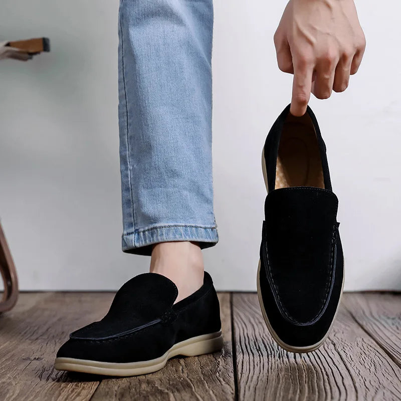 GEONWOO OLD MONEY SUEDE LOAFERS