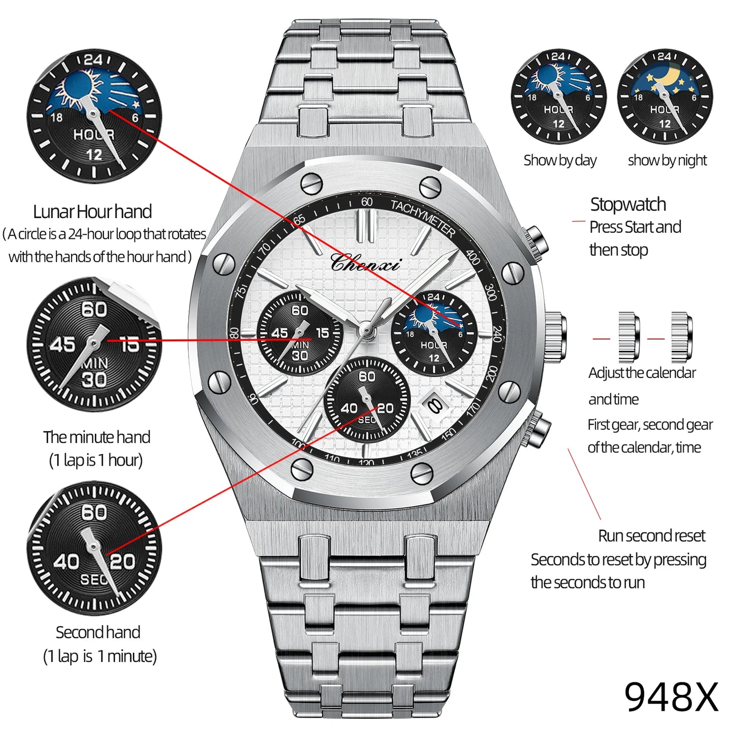 CHENXI Men's Luxury Watch – 2025 Edition