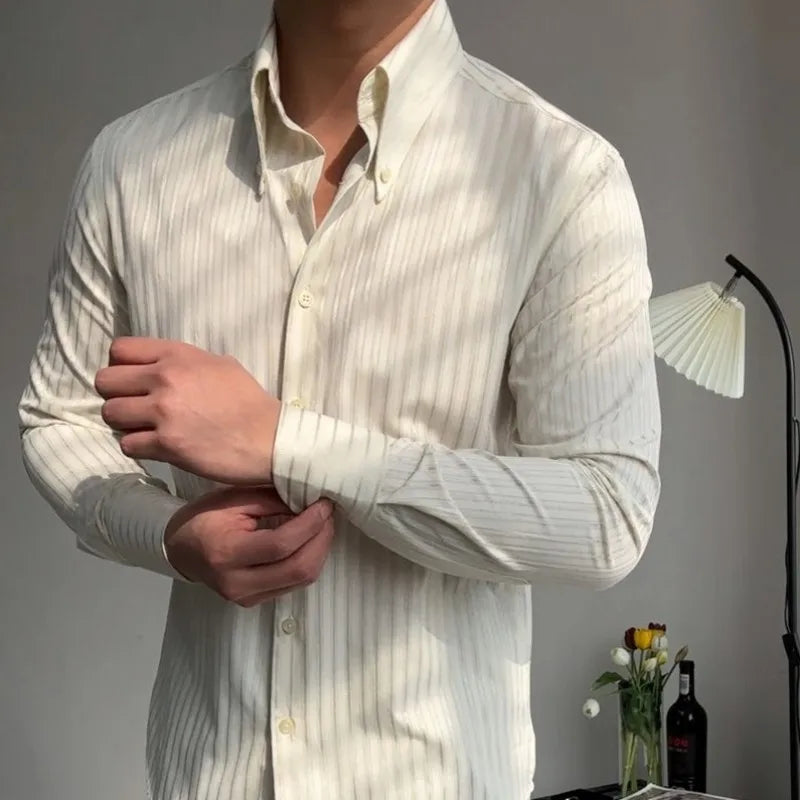 THE EXECUTIVE TOUCH – STRIPED SLIM FIT SHIRT