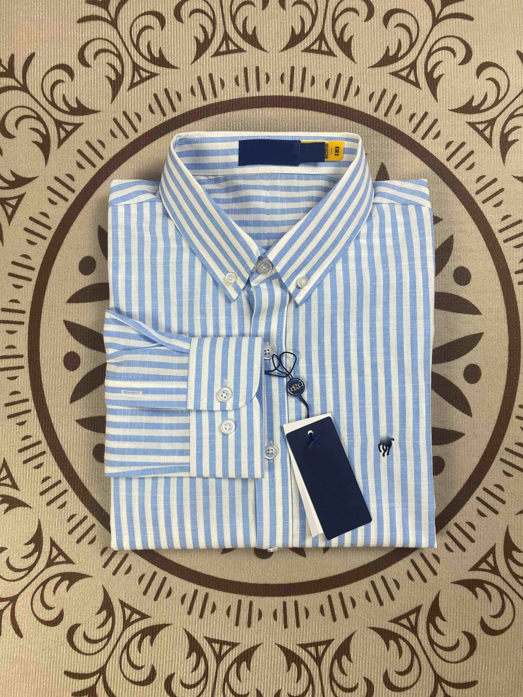 RL Ruff Pony Striped Sunscreen Shirt Spring And Summer Thin Top Long Sleeve Embroidered POLO Shirt Women's Temperament Pure Cotton