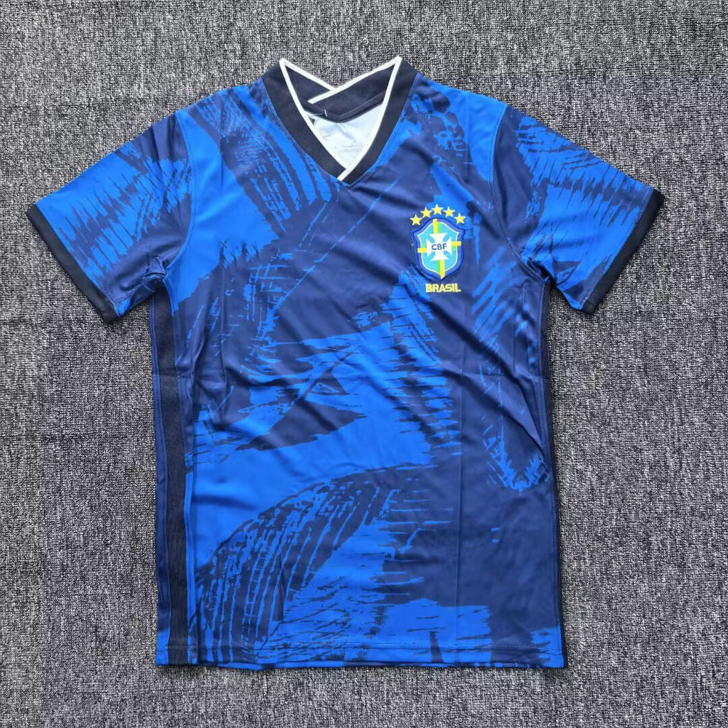 Football Jersey 2022 World Cup Brazil Co-Branded Jersey Italy 125Th Anniversary Short-Sleeved Single Top Team