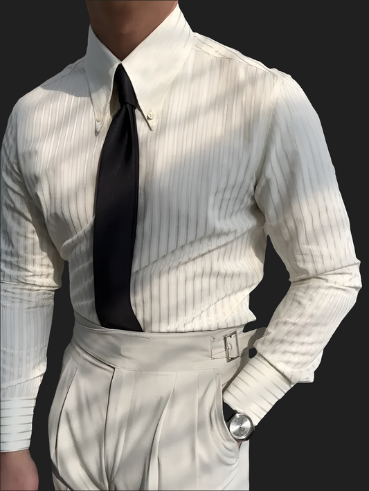 THE EXECUTIVE TOUCH – STRIPED SLIM FIT SHIRT